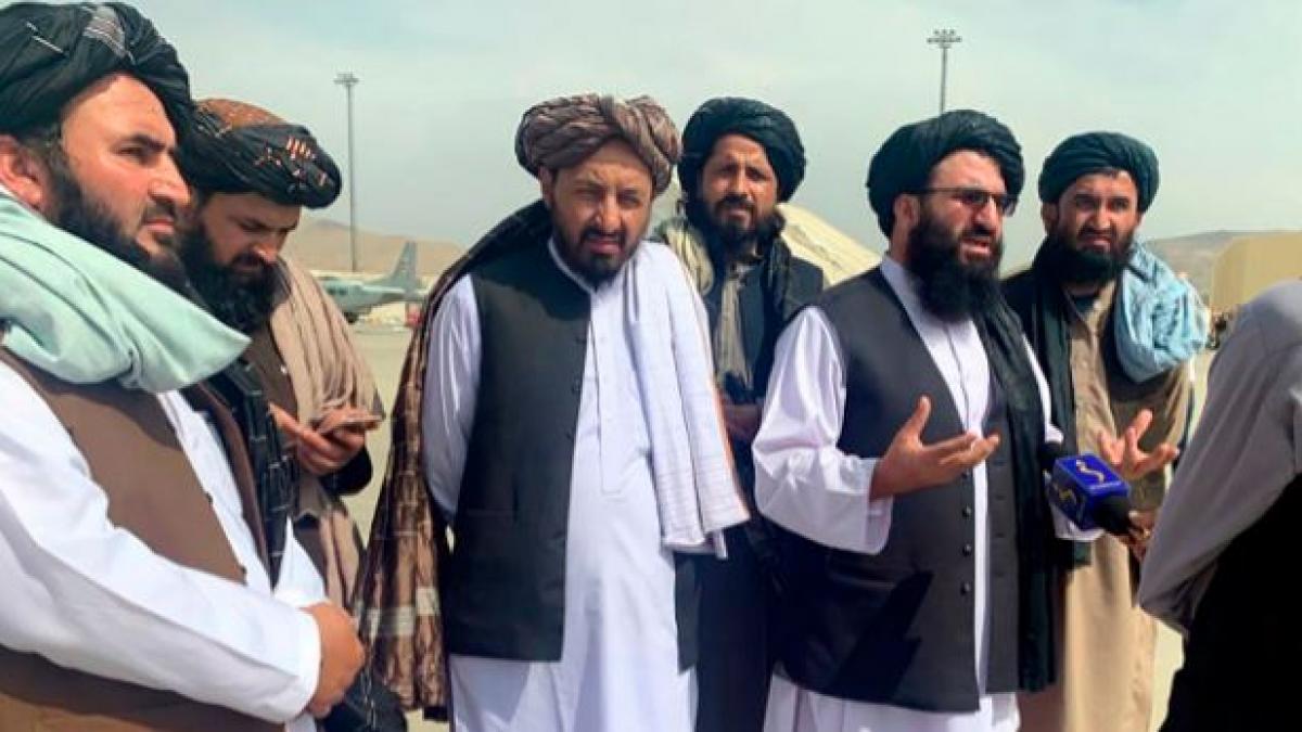 Talibani leaders at Kabul airport