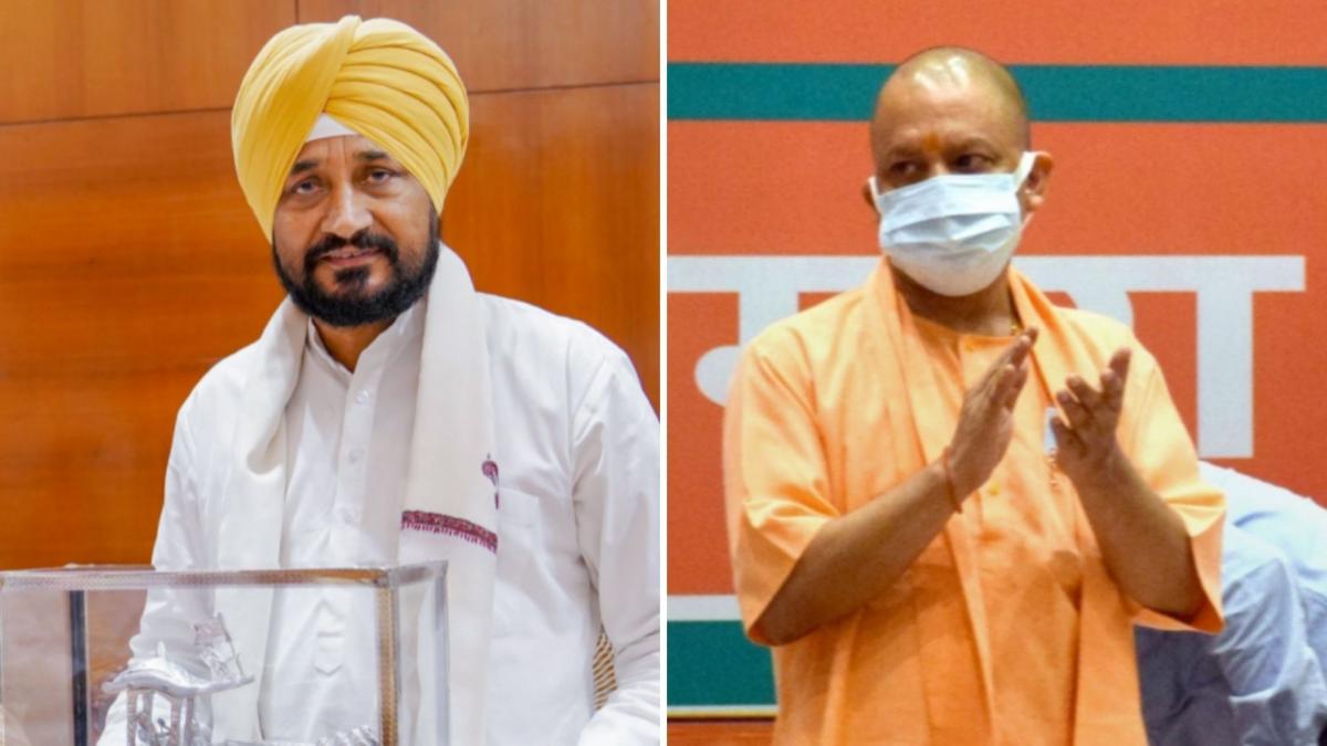 Charanjit Singh Channi/ Yogi Adityanath (Credit-PTI)