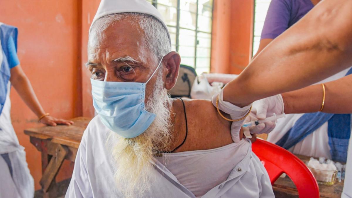 Beneficiary receives a dose of Covid-19 vaccine (File-PTI)