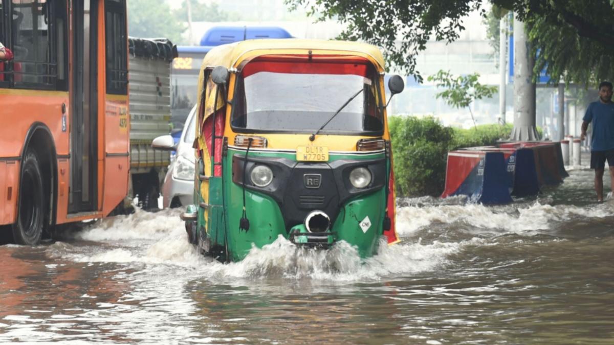 Delhi rain, Roads waterlogged (File-PTI)
