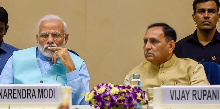 Vijay Rupani with PM modi