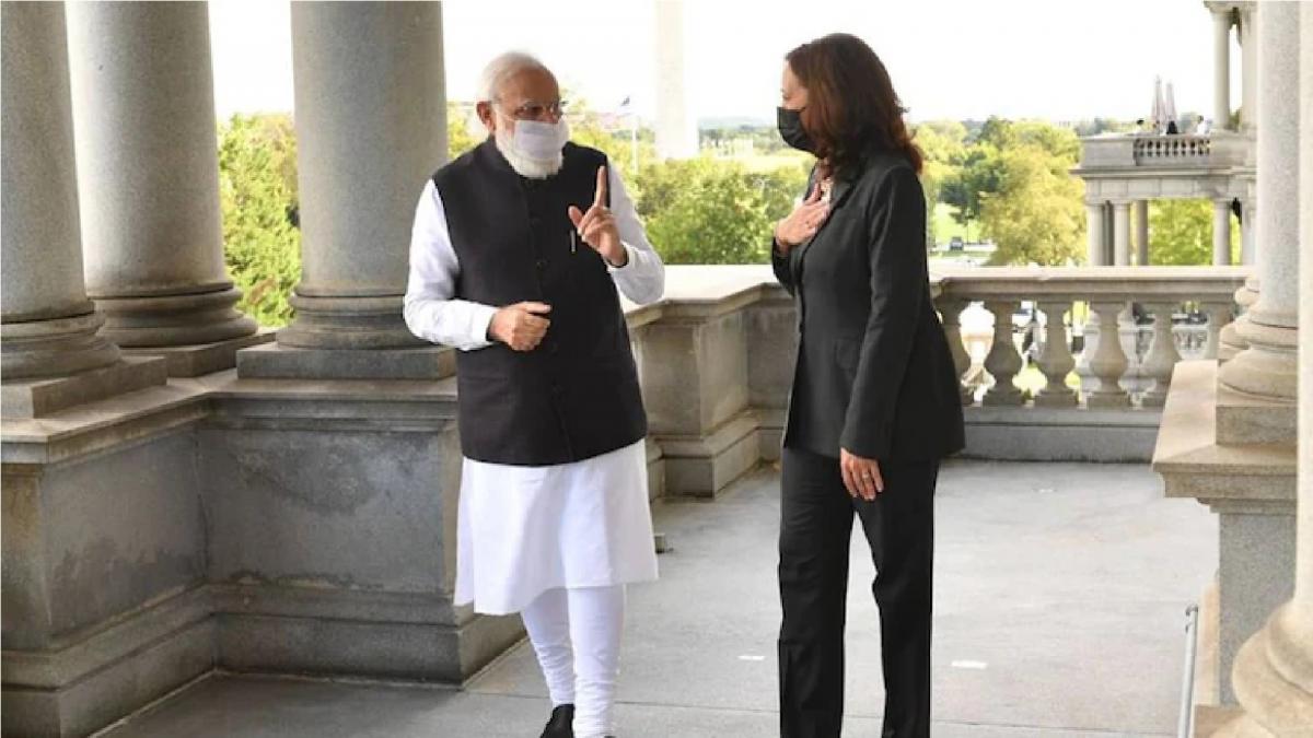 PM Modi meets Kamala Harris