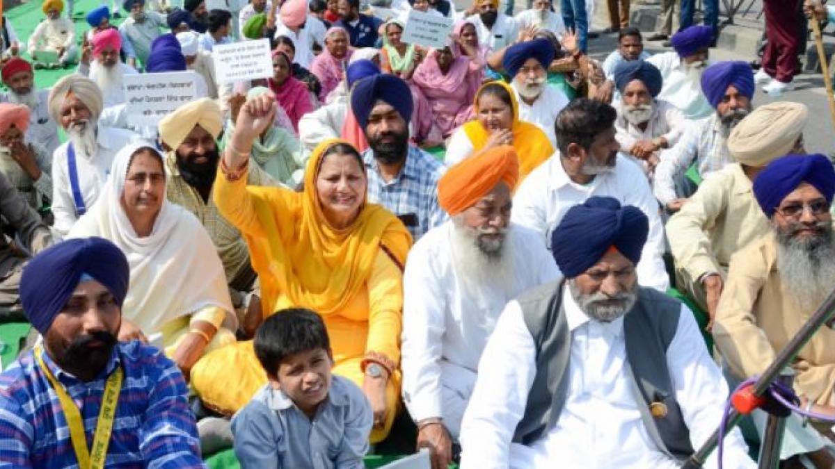 Protest march farmers akali dal 
