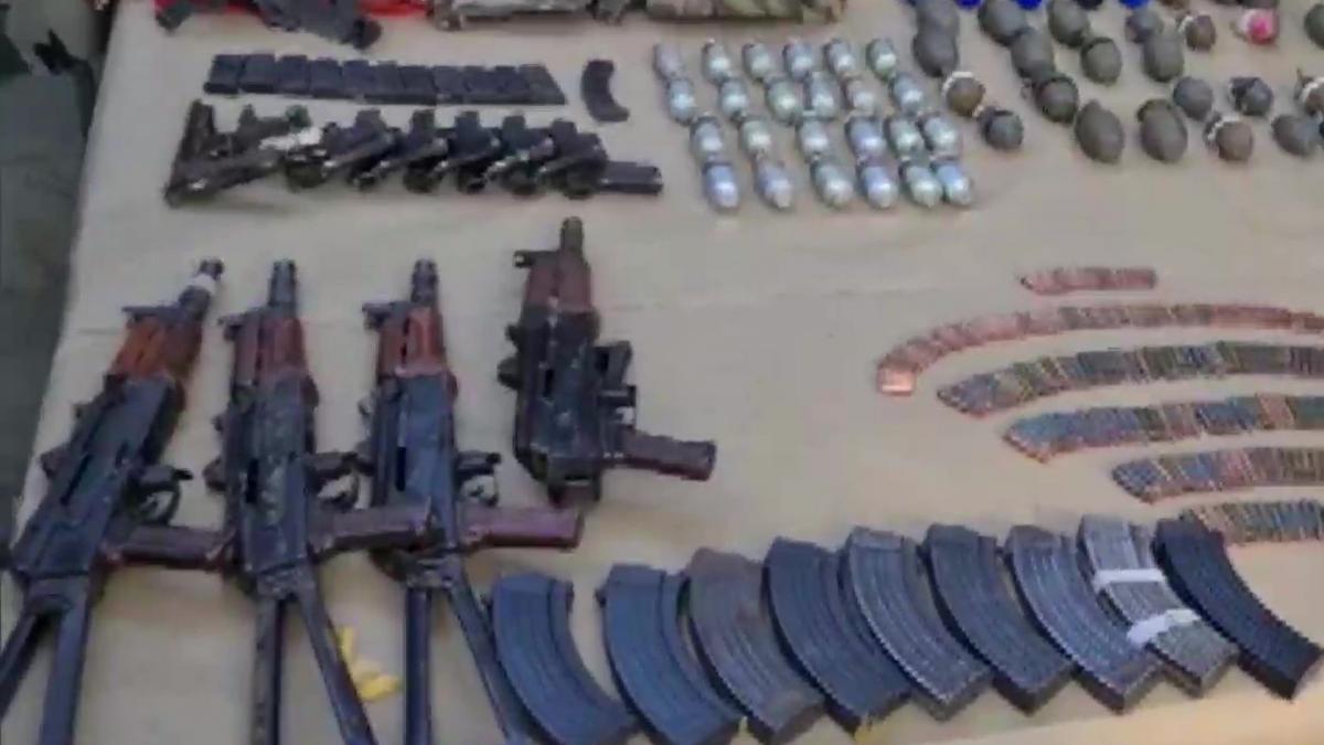 Weapons recovered in Uri sector (Credit-ANI)