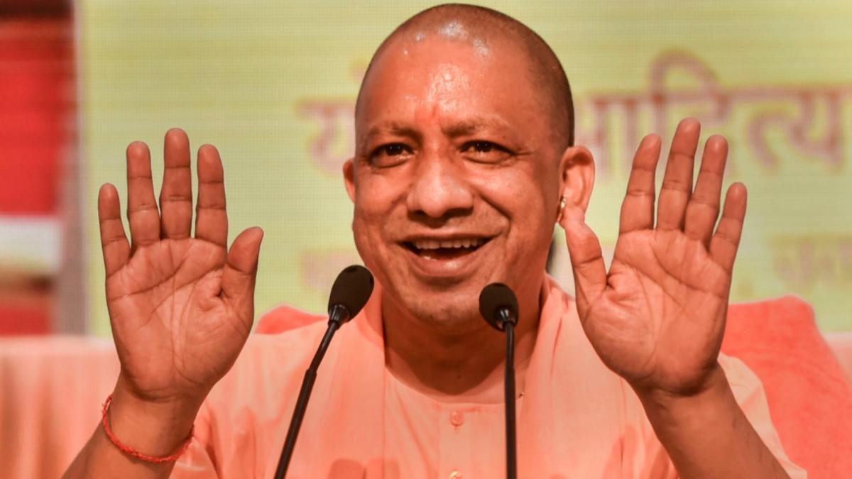 CM Yogi Adityanath at Kisan Sammelan (Credit-PTI)