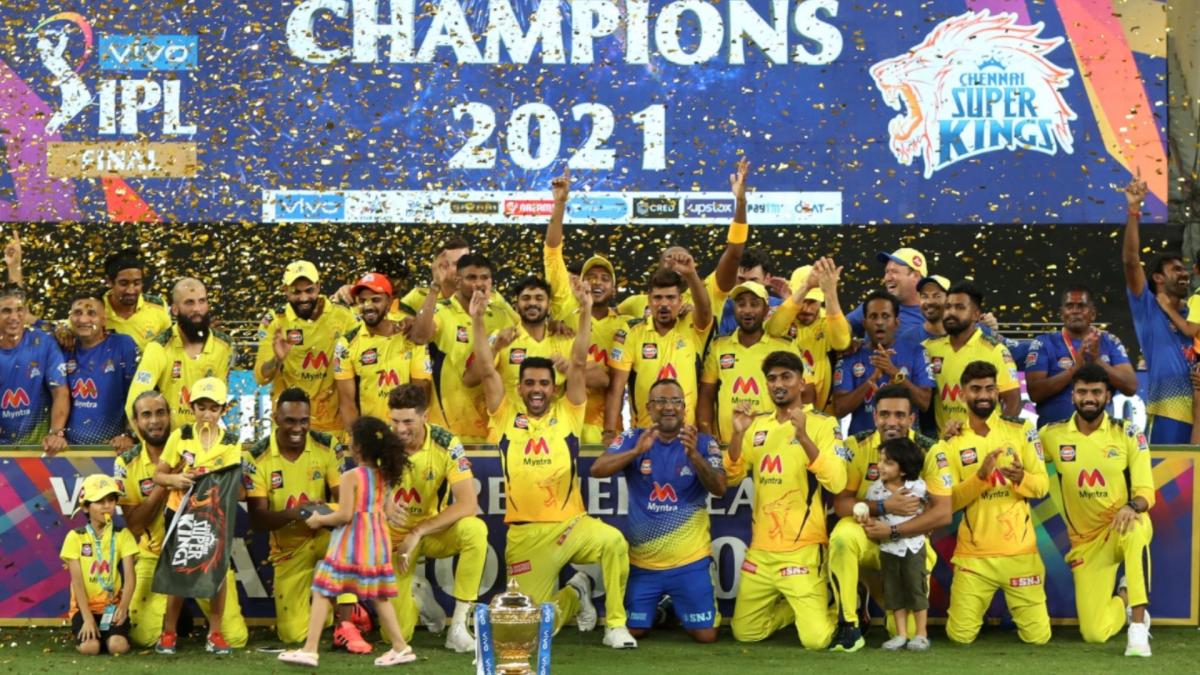 Chennai Super Kings wins IPL 2021 trophy (Credit-Sportzpics/PTI)