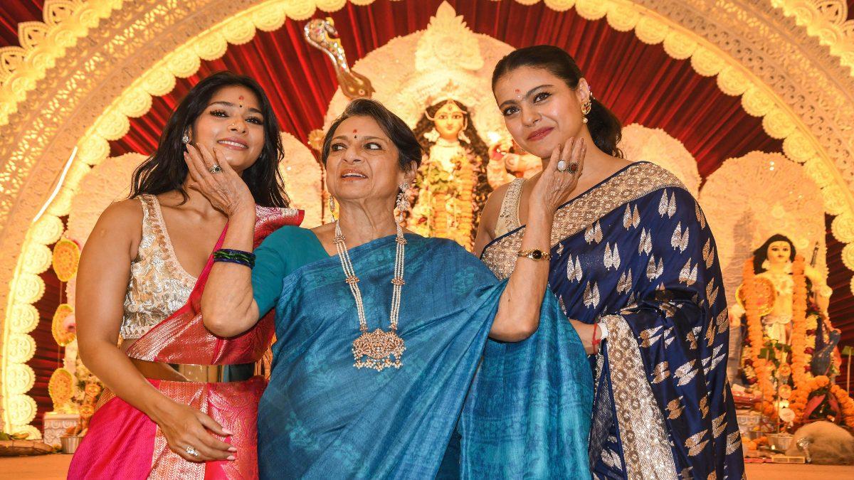 Kajol reached Durga Puja pandal