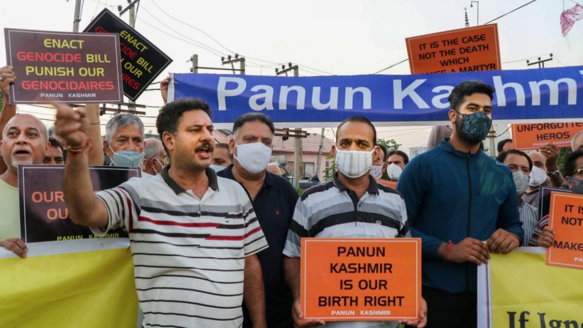 Protest in Kashmir valley against violence (Credit-PTI)