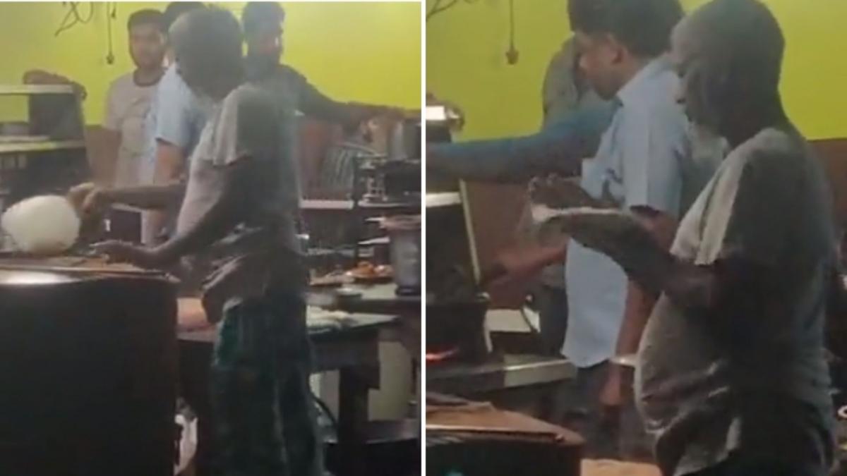 Man caught spitting on roti