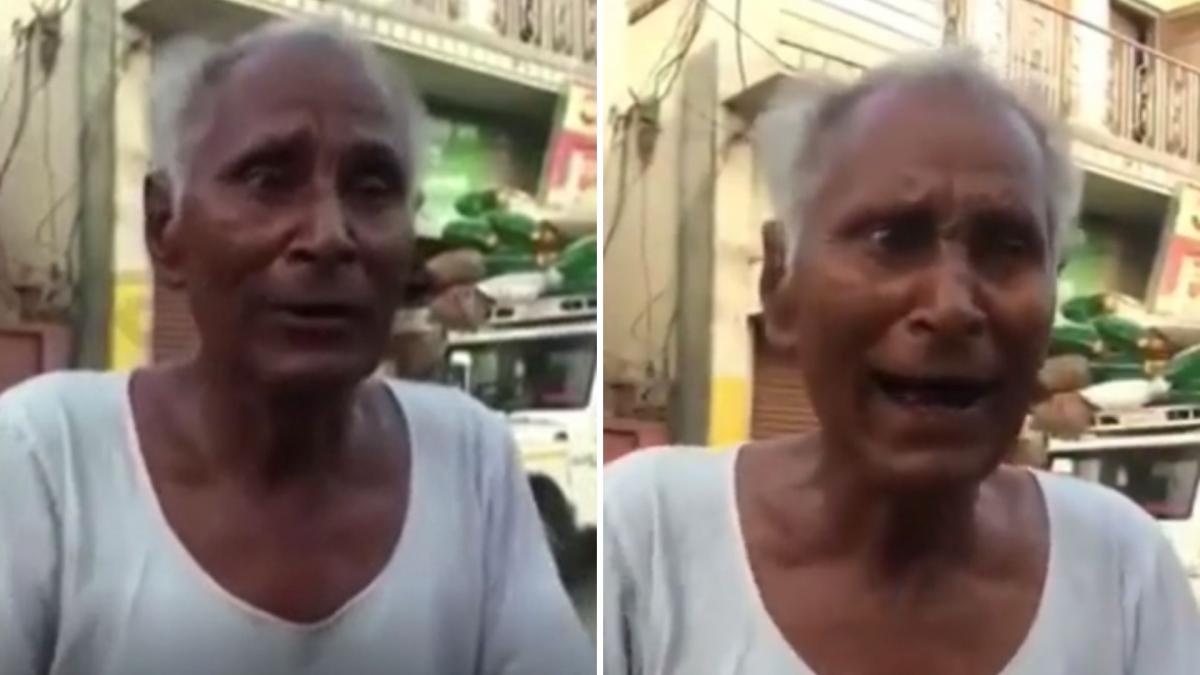 Old man singing Indian classical music
