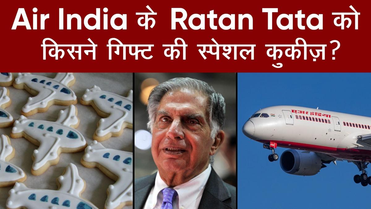 Air India की घर वापसी पर Ratan Tata को गिफ्ट मिला फ्लाइट शेप स्पेशल कुकीज