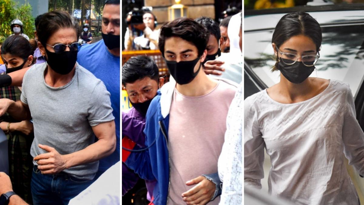 Shah Rukh Khan/ Aryan Khan/ Ananya Pandey (Credit-PTI)