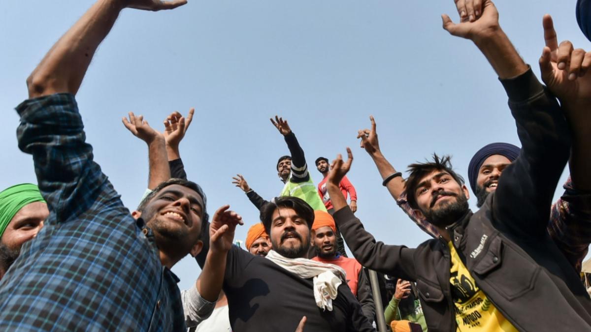 Farmers celebration after government announce to repeal farm laws (Credit-PTI)