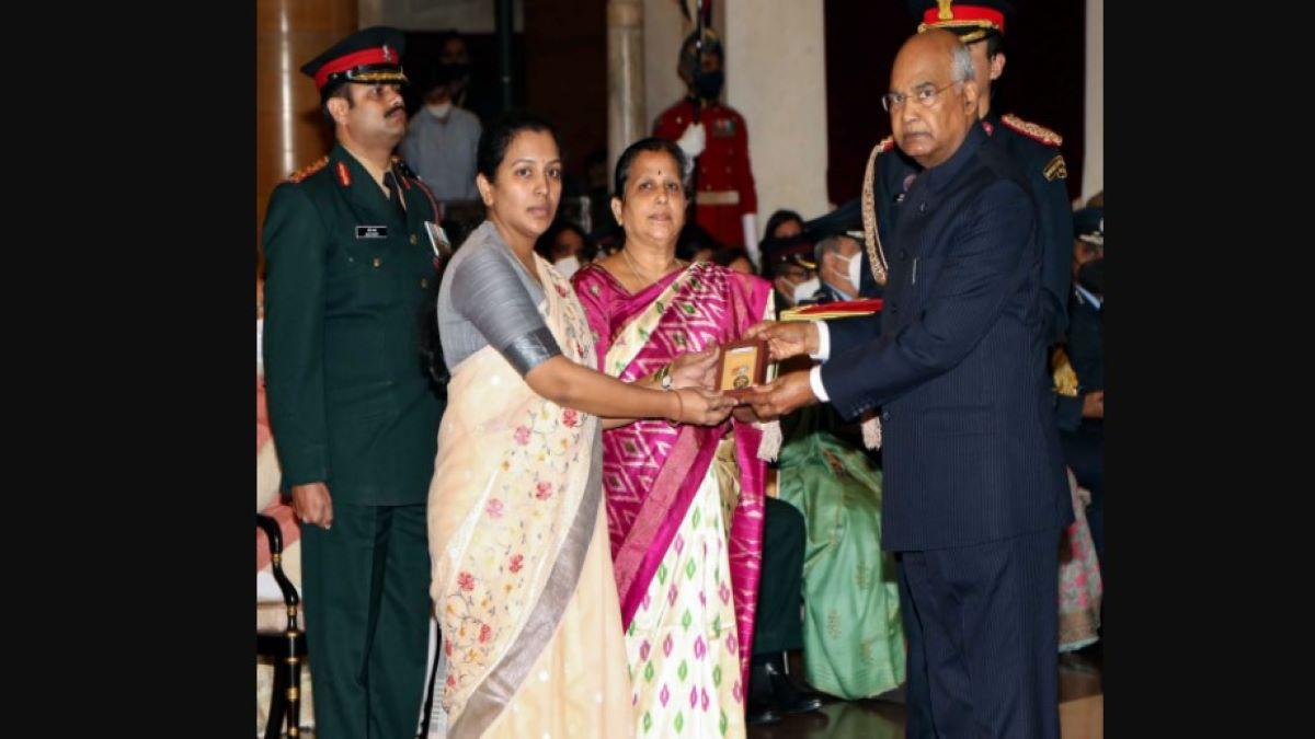 Col Santosh Babu Receives Maha Vir Chakra