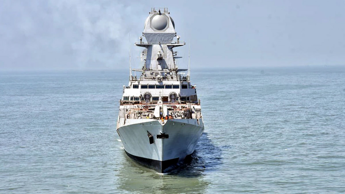 Missile destroyer INS Visakhapatnam in Indian Navy