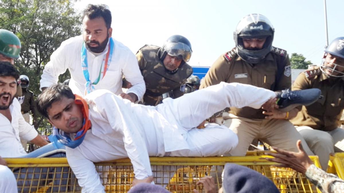 Lathicharge on NSUI Workers