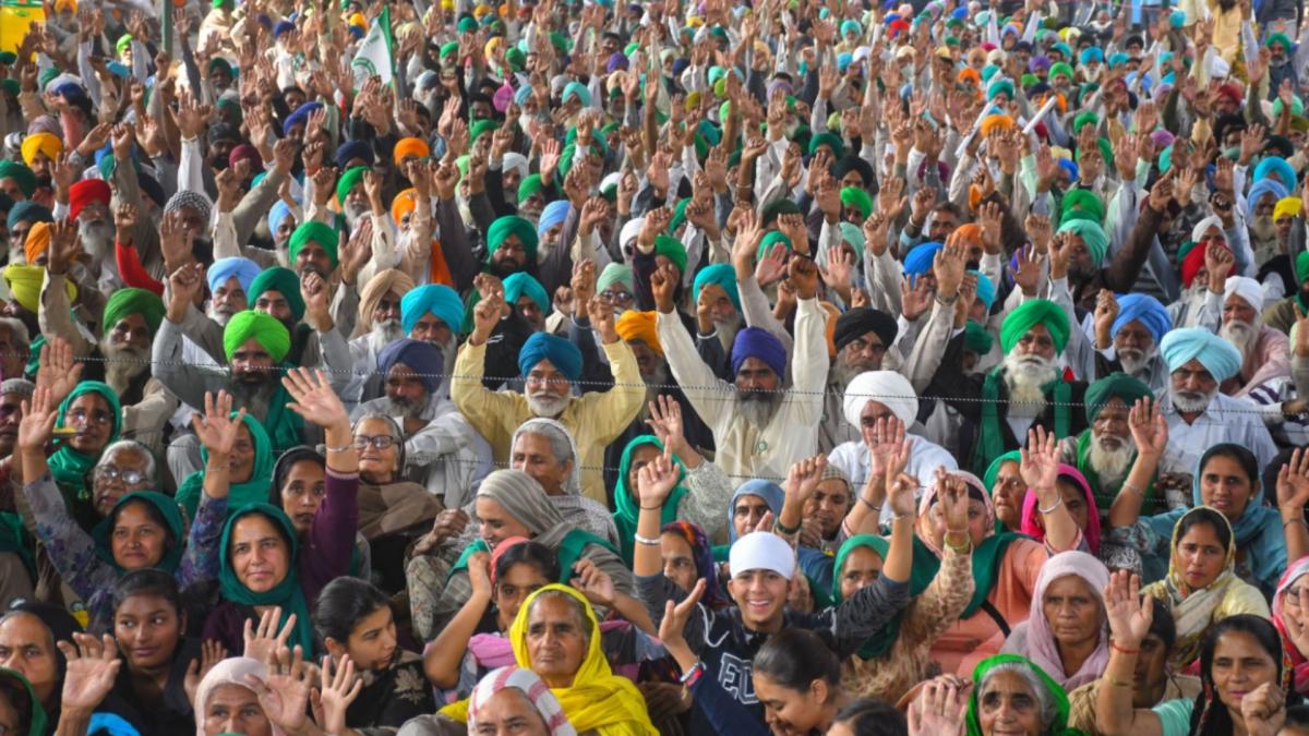 Farmers at Tikri border (Credit-PTI)