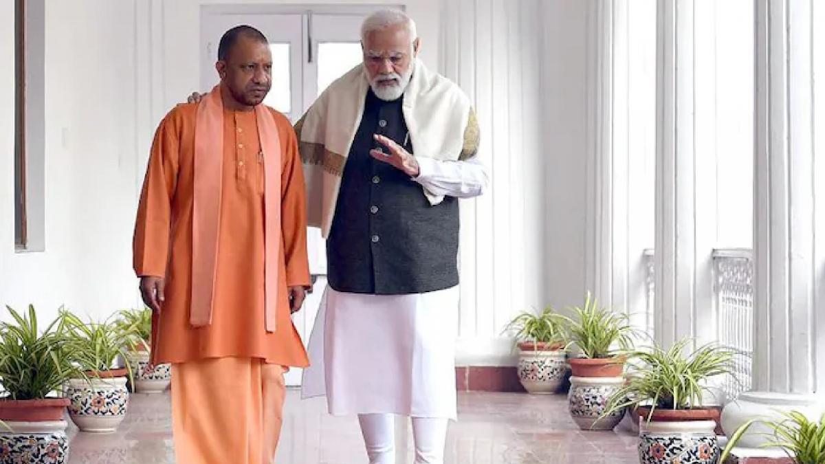 Yogi posts pic with PM Modi