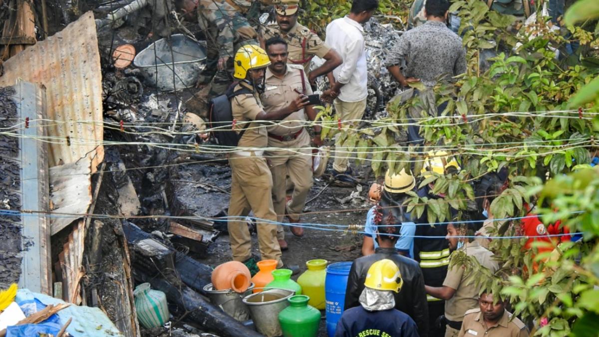 Chopper Mi-17 crashed in Coonoor (Credit-PTI)