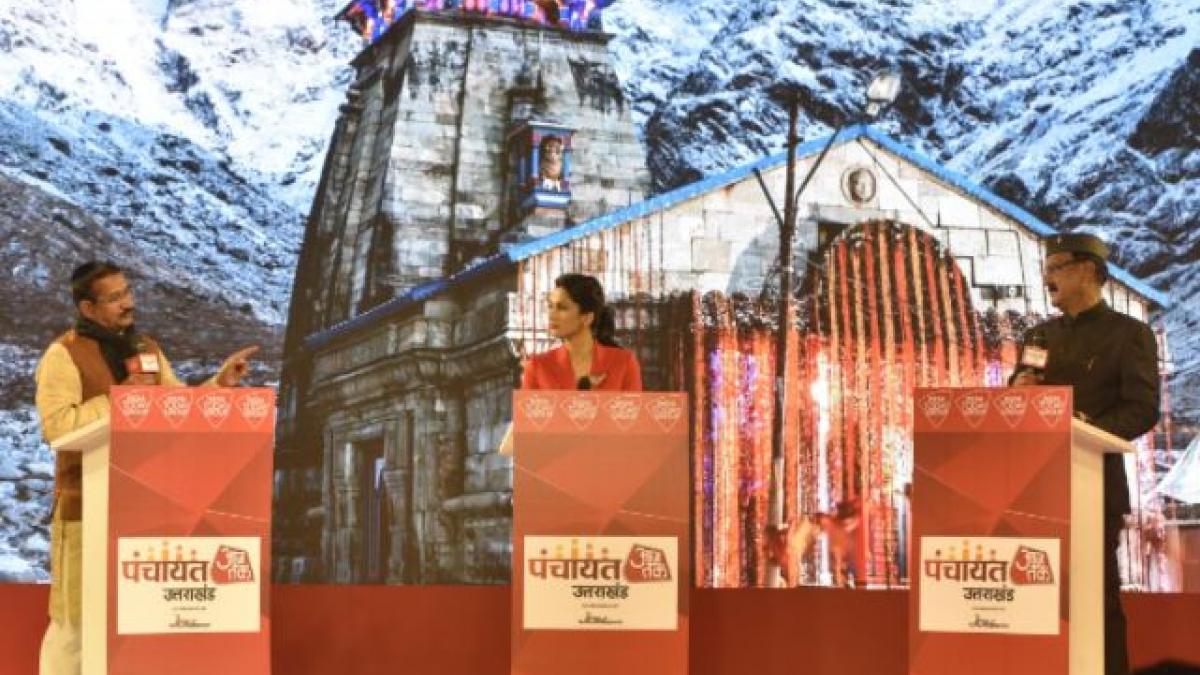 Cabinet Minister Subodh Uniyal and Congress leader Kishore Upadhyaya