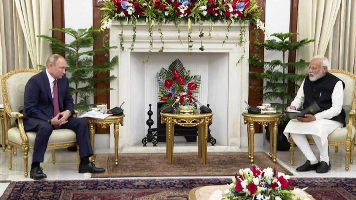 Vladimir Putin meets PM Modi