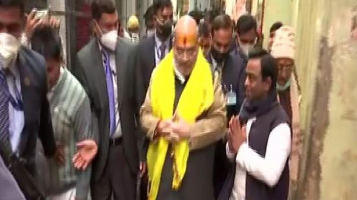 Amit Shah reached Banke Bihari temple 