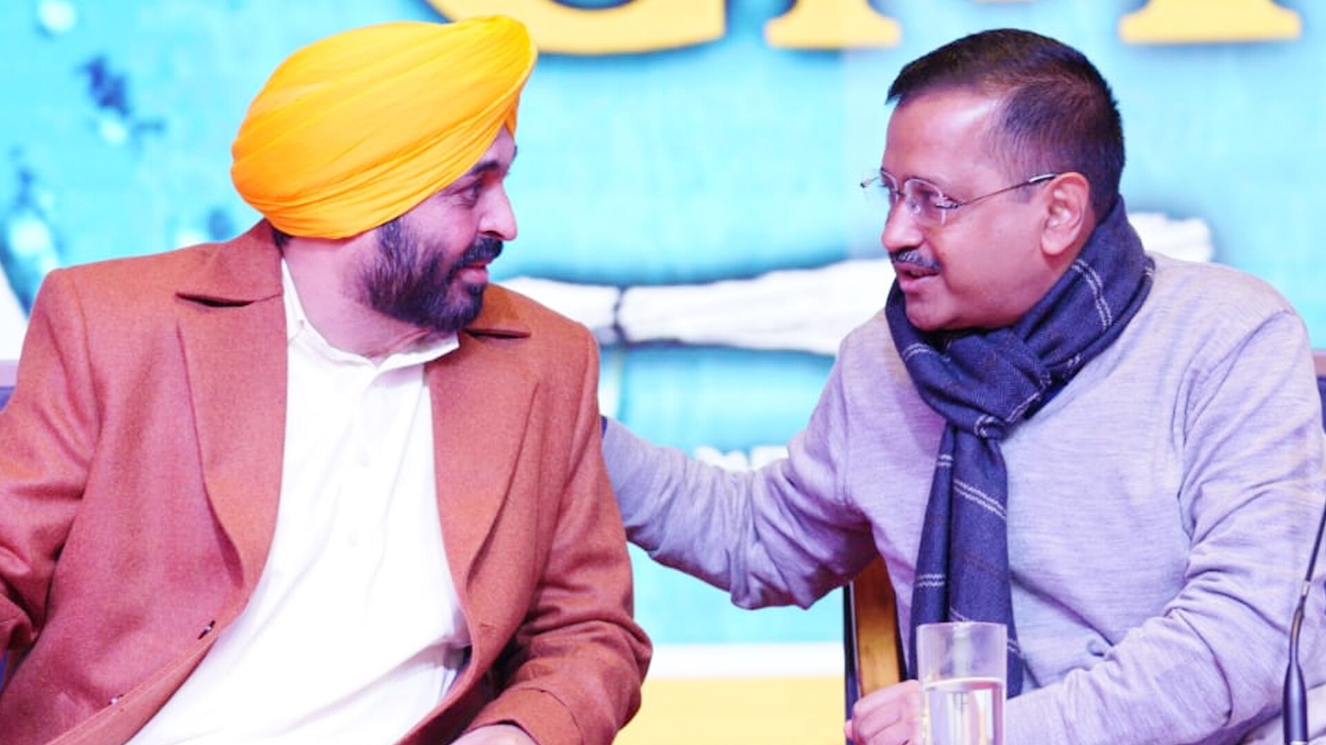 Bhagwant Maan and Arvind kejriwal