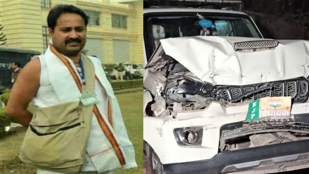 BJP MLA Vinay's car get collide with pick up van