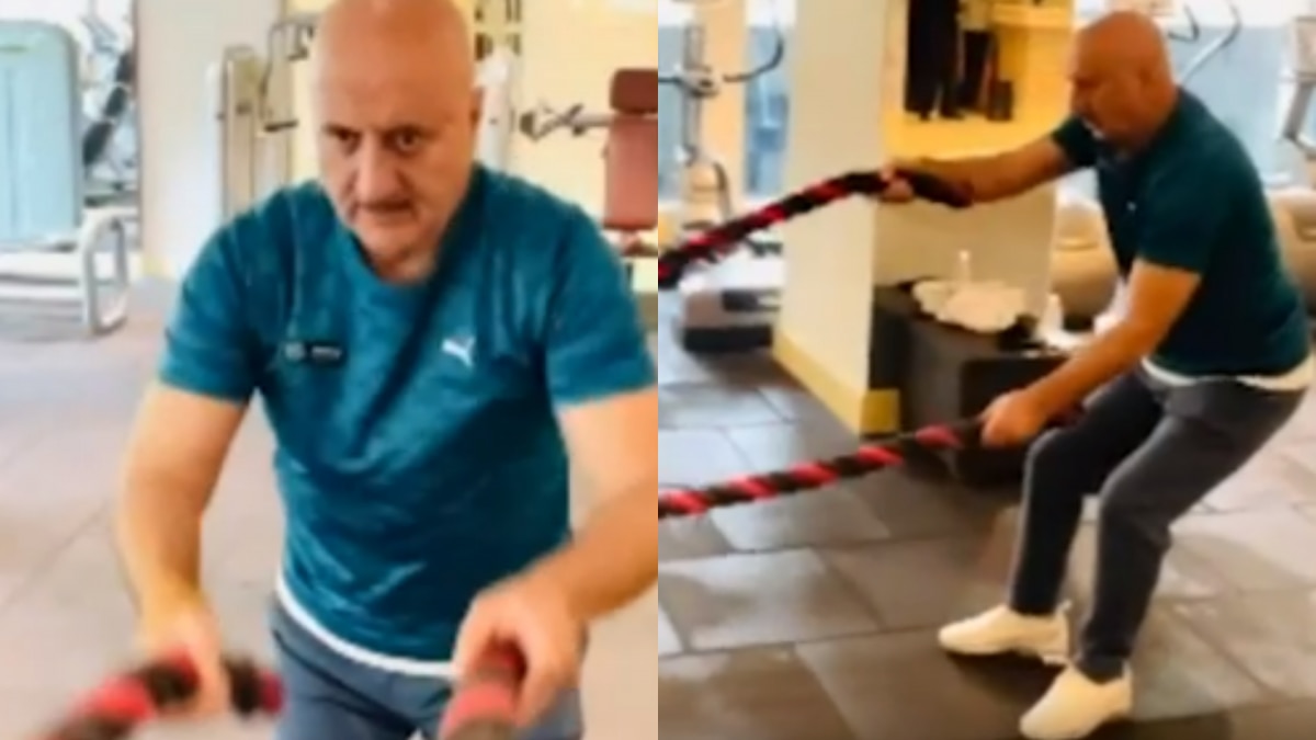 Anupam Kher workout video
