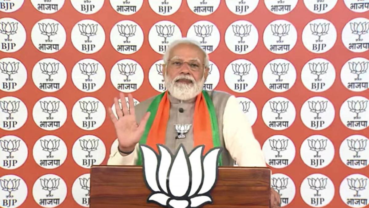 PM Modi start virtual rally