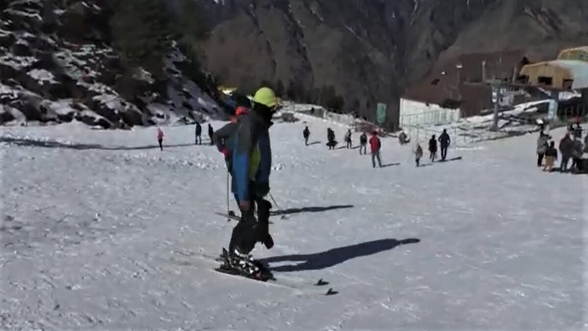snowfall in mountains