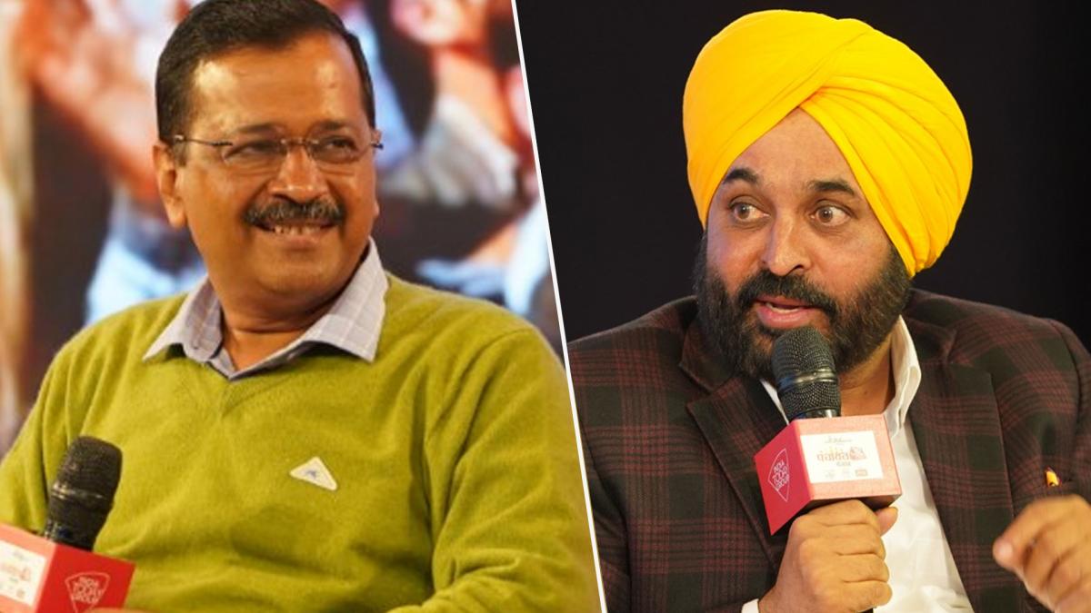 CM Kejiwal and Bhagwant Maan in Panchayat Aaj Tak Punjab