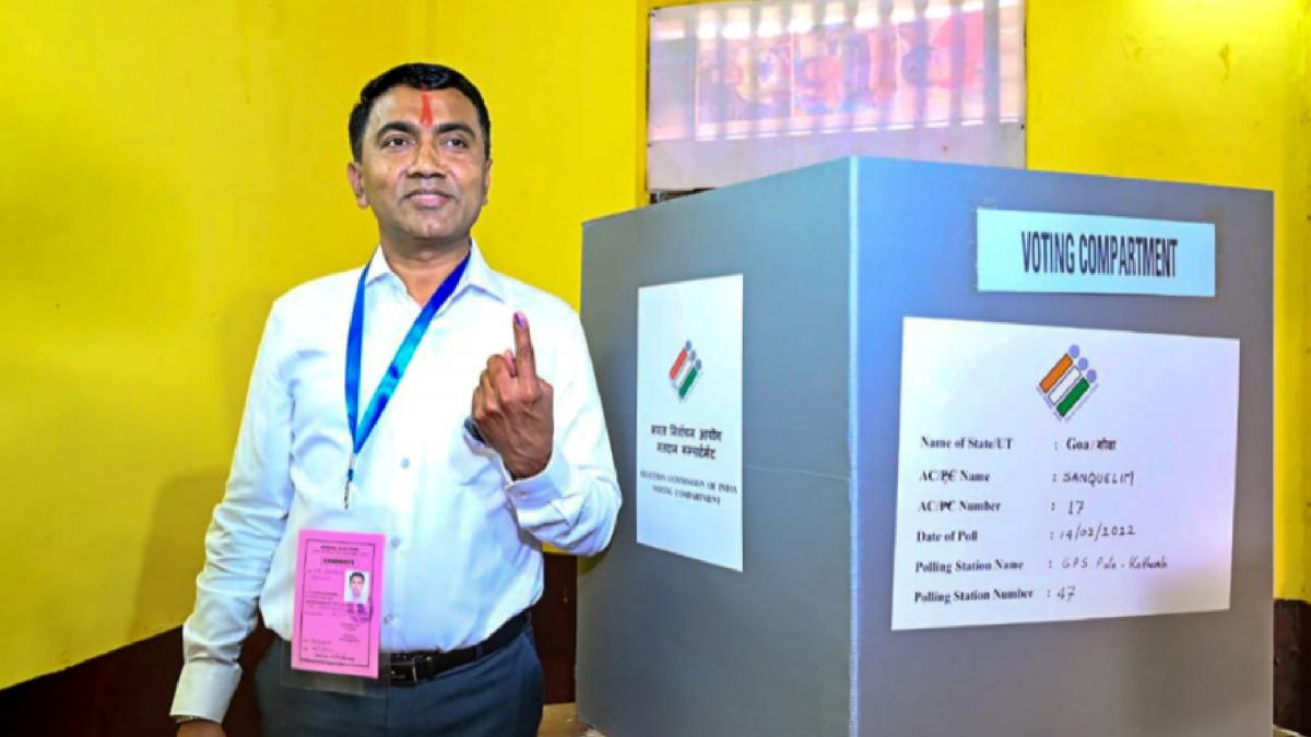 CM Pramod Sawant casts his vote 