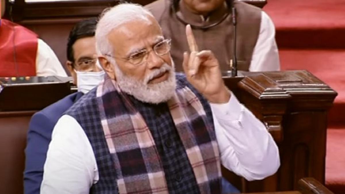 PM Narendra Modi in Rajya Sabha