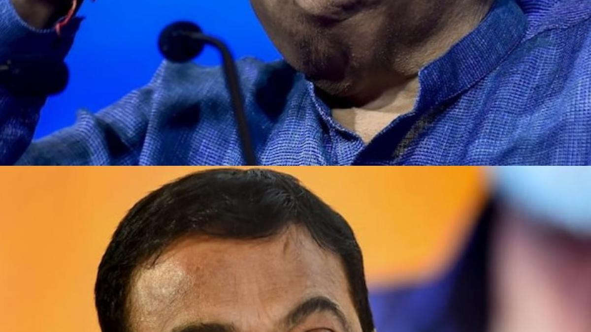 Nitin Gadkari in prayagraj 