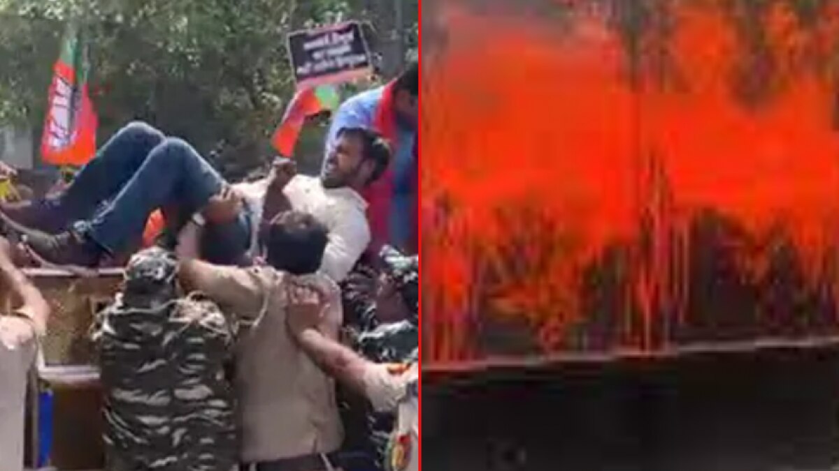 BJP Violence At Kejriwal house