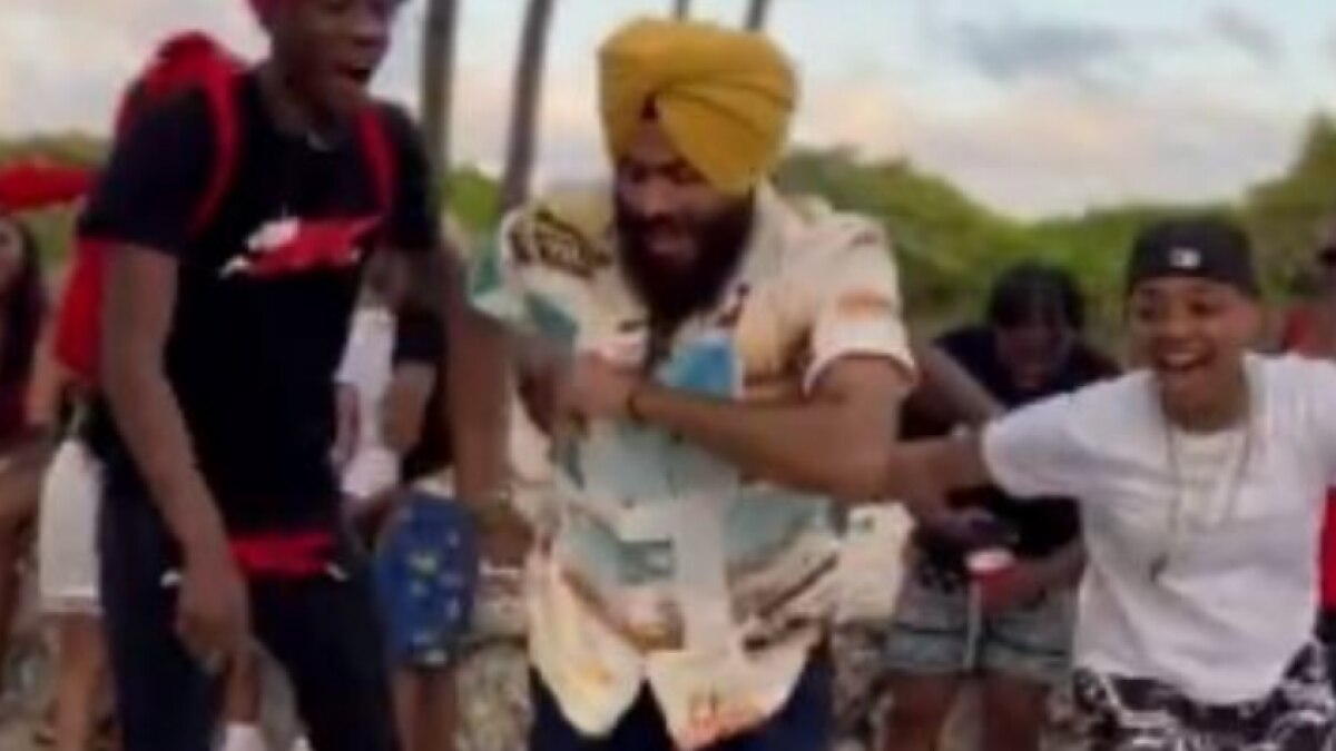 Sikh Man Vibing in Miami