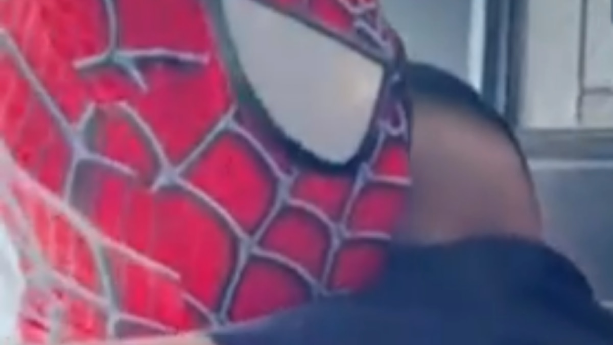Spider Man surprise kid on his birthday overwhelming reaction