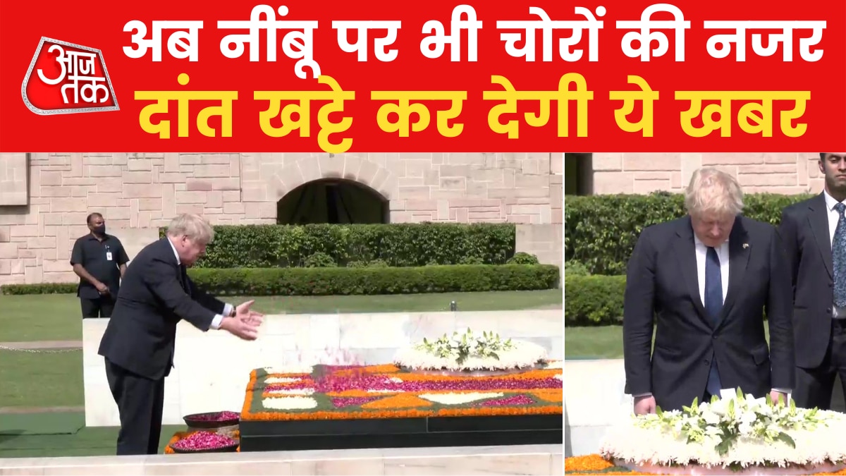 UK PM Boris pays tribute to Mahatma Gandhi at Rajghat