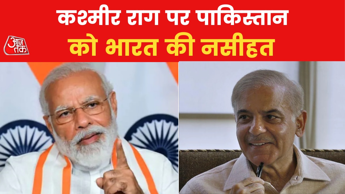 shehbaz sharif raised kashmir issue to which PM modi gave befitting reply