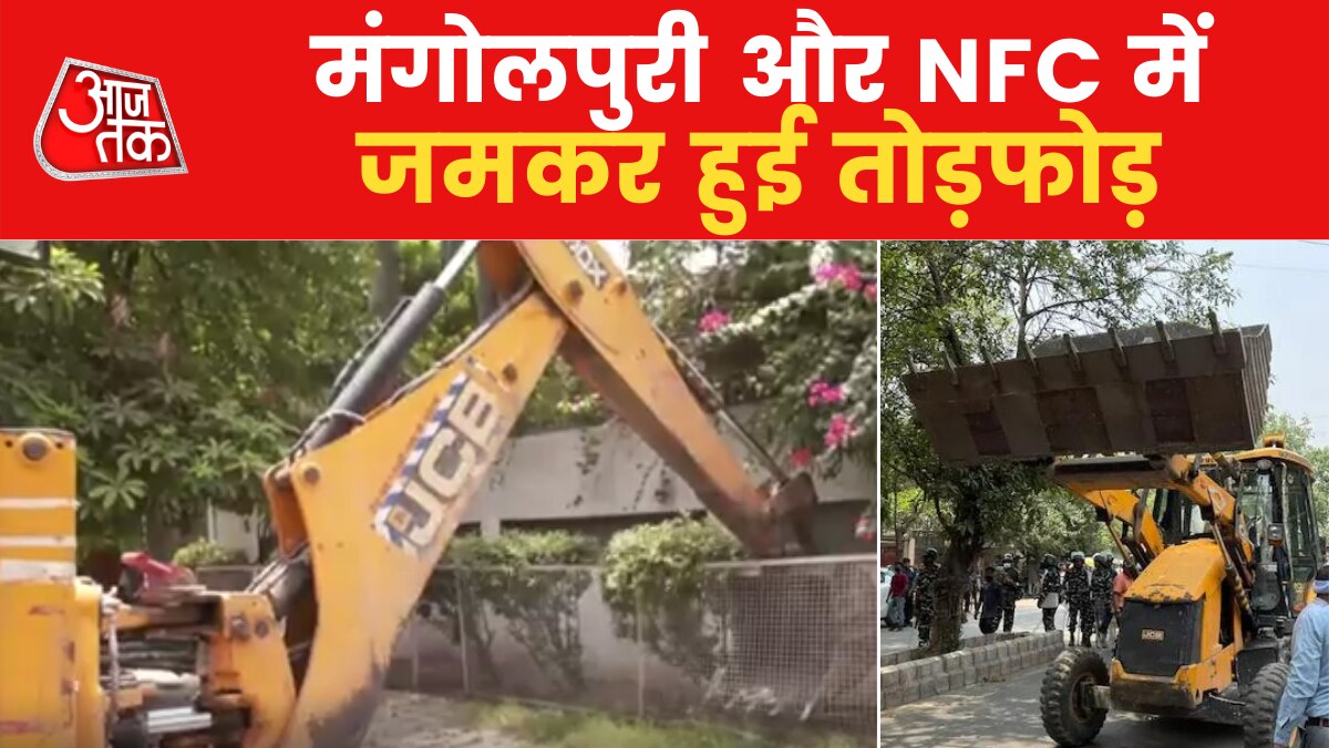 Demolition drive at Delhi's New Friends Colony and Mangolpuri