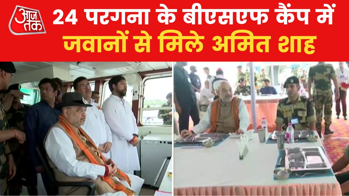 Union home minister Amit Shah had lunch with BSF troops at Haridaspur