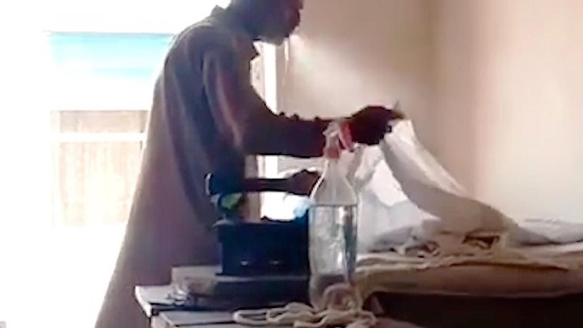 Seeing this way of ironing people get angry video got viral on social media MMT