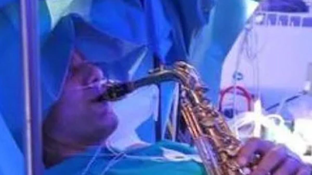 Patient plays Saxophone 