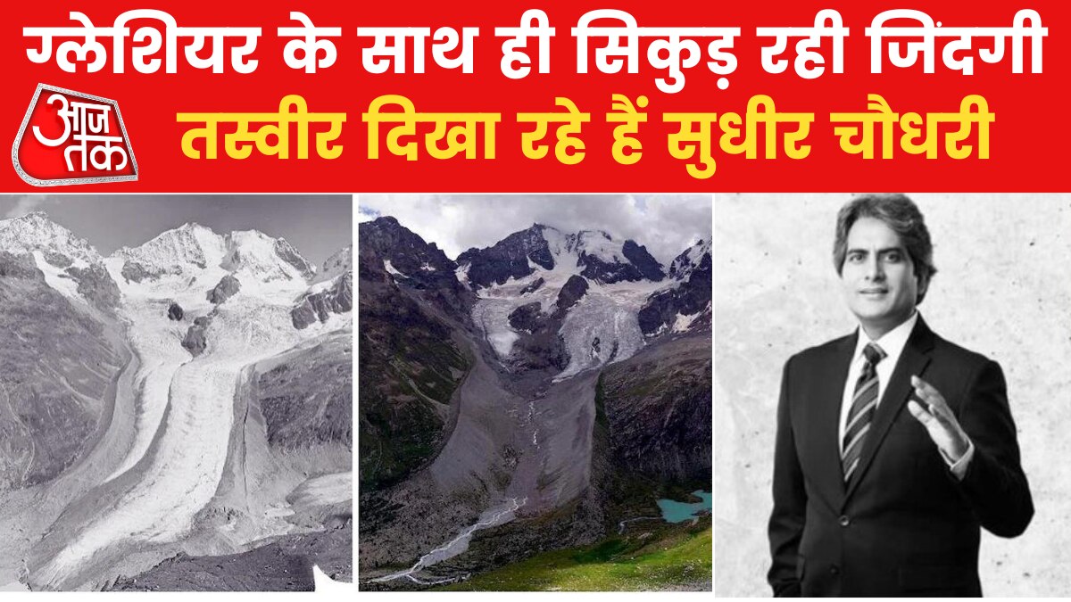 Global warming glaciers melting