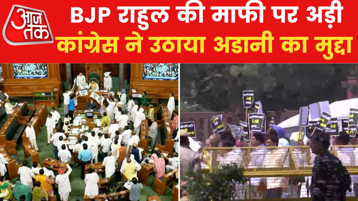 BJP Congress Uproar in parliament