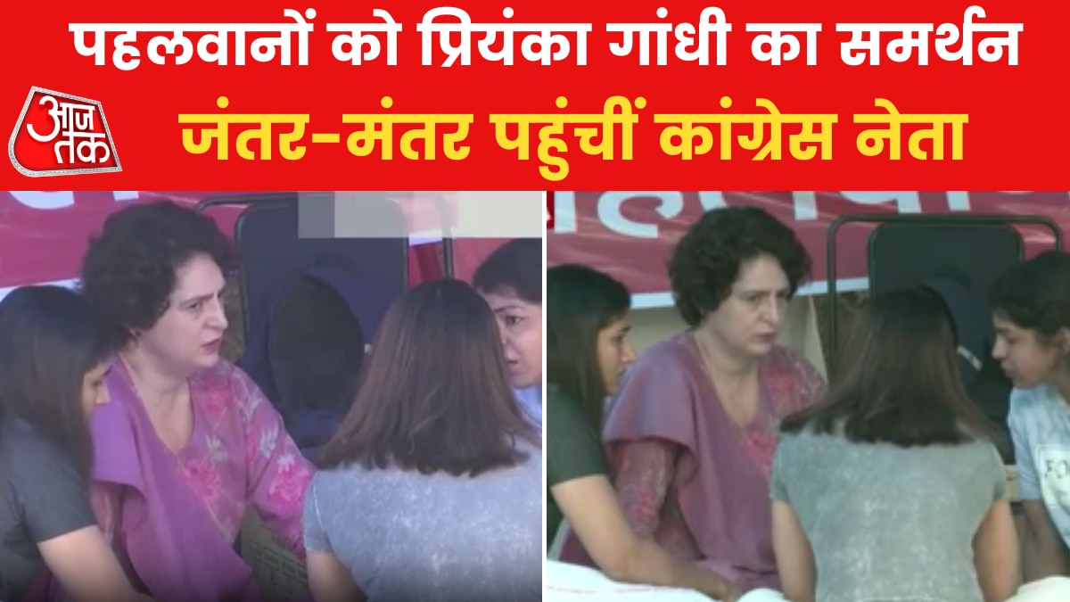 Priyanka Gandhi met wrestlers staging protest 