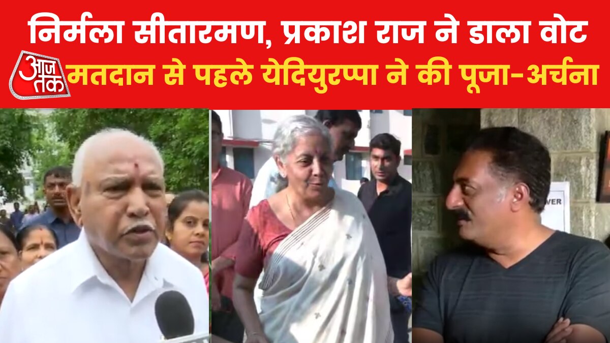 nirmala sitharaman prakash raj yediyurappa cast votes