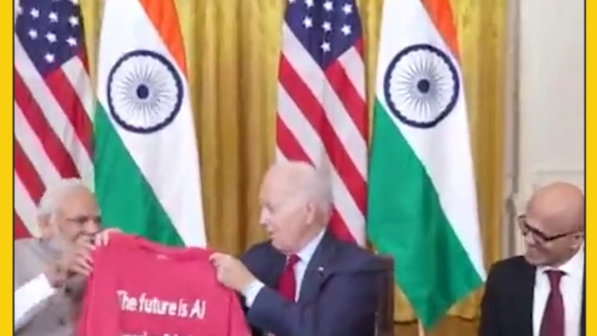 joe biden gifted pm modi special t shirt named The Future is AI 