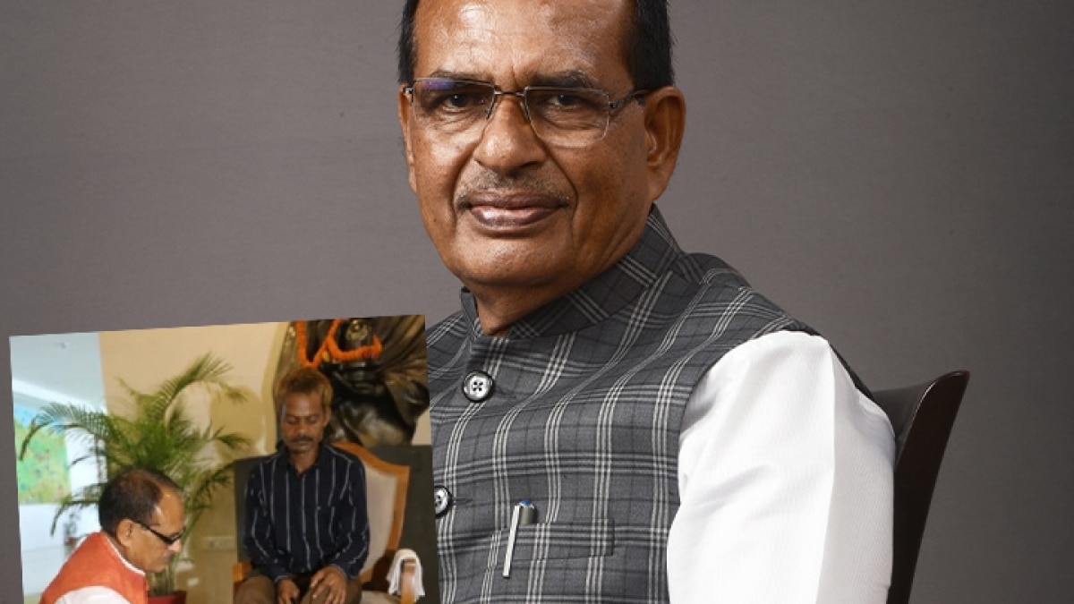 Shivraj SIngh chauhan Washed the feet of man victim